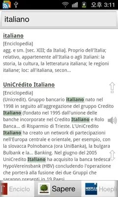 Tutti Dizionario Italiano android App screenshot 3