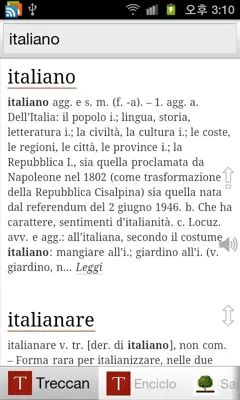 Tutti Dizionario Italiano android App screenshot 4